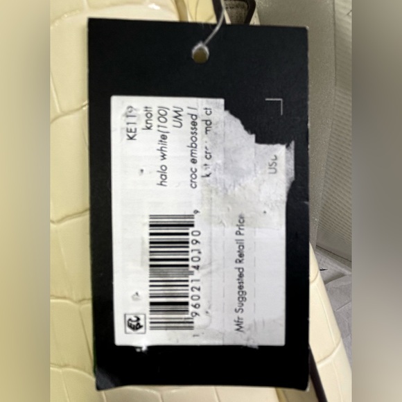 Kate Spade Knott Croc Embossed Leather Sm Zip Top Satchel. Halo White/Gold. - Picture 14 of 14